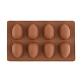 Molde silicona choco huevo kinder x8