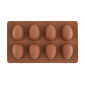 Molde silicona choco huevo kinder x8