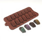 Molde silicona choco rectangular x15 cav