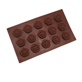Molde silicona choco rosa grande x 15 cav