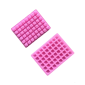 Molde silicona cuadritos letras x 48