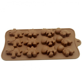 Molde silicona dinosarios x12 cav
