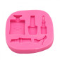 Molde silicona perfume, colorante, esmalte y tacón