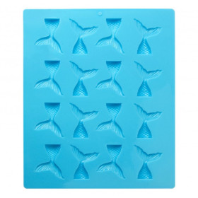 Molde silicona cola de sirena x 16 cav
