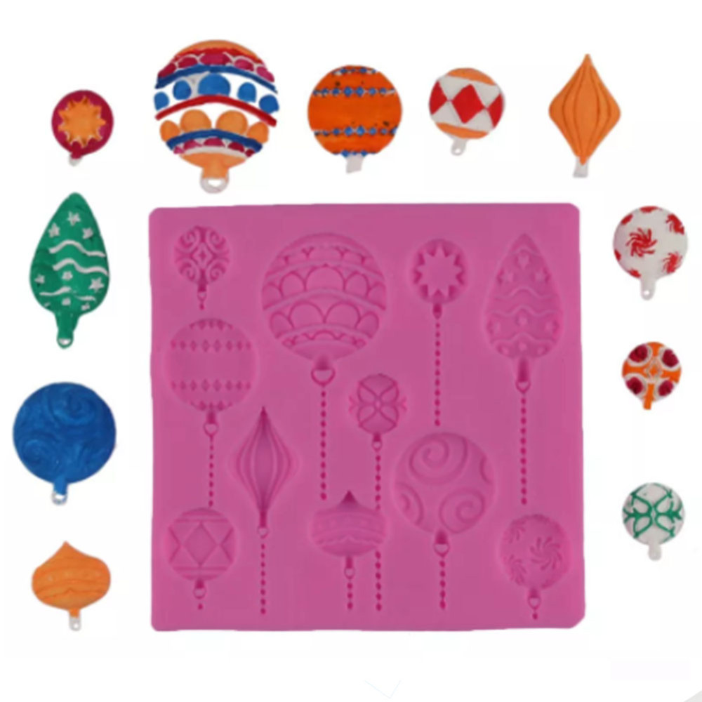 Molde silicona bolas navideñas