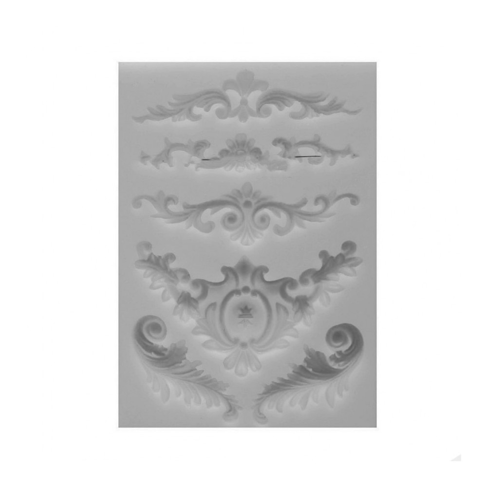 Molde silicona arabescos x 6 Cav