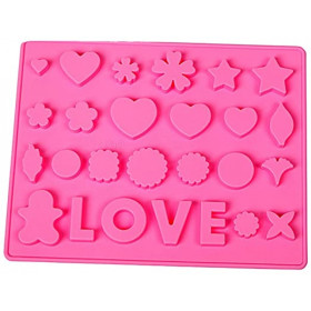 Molde silicona love x 26 cav
