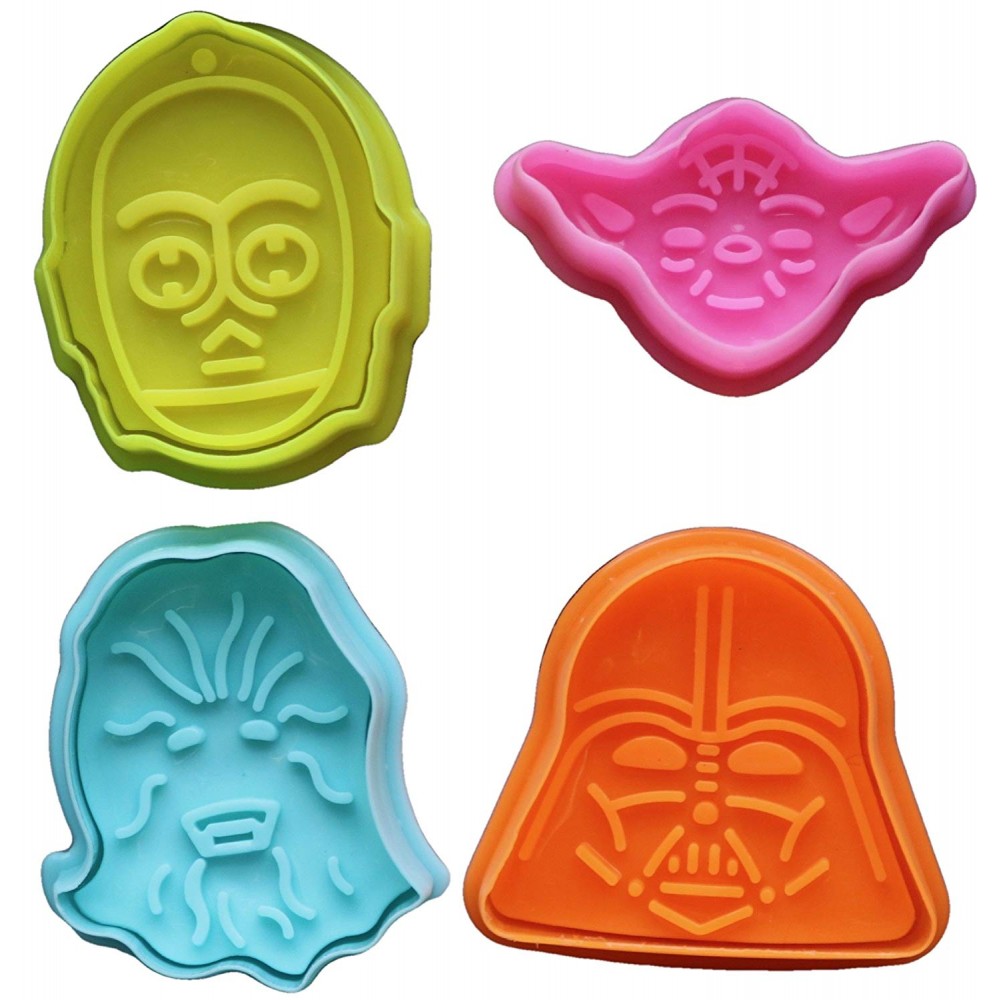 Cortadores push star wars x 4 pcs