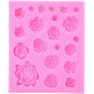 Molde silicona rosas varias
