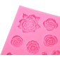 Molde silicona rosas varias