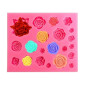 Molde silicona rosas varias