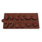 Molde silicona choco navidad x12