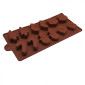 Molde silicona choco navidad x12