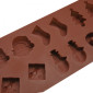 Molde silicona choco navidad x12