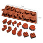 Molde silicona choco navidad x12