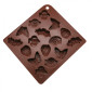 Molde silicona choco insectos x 16