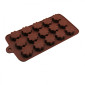 Molde silicona choco floresitas x 15