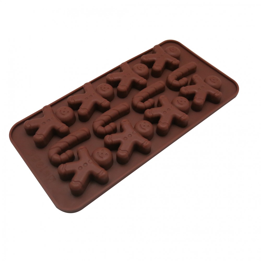 Molde silicona choco jengibre navidad