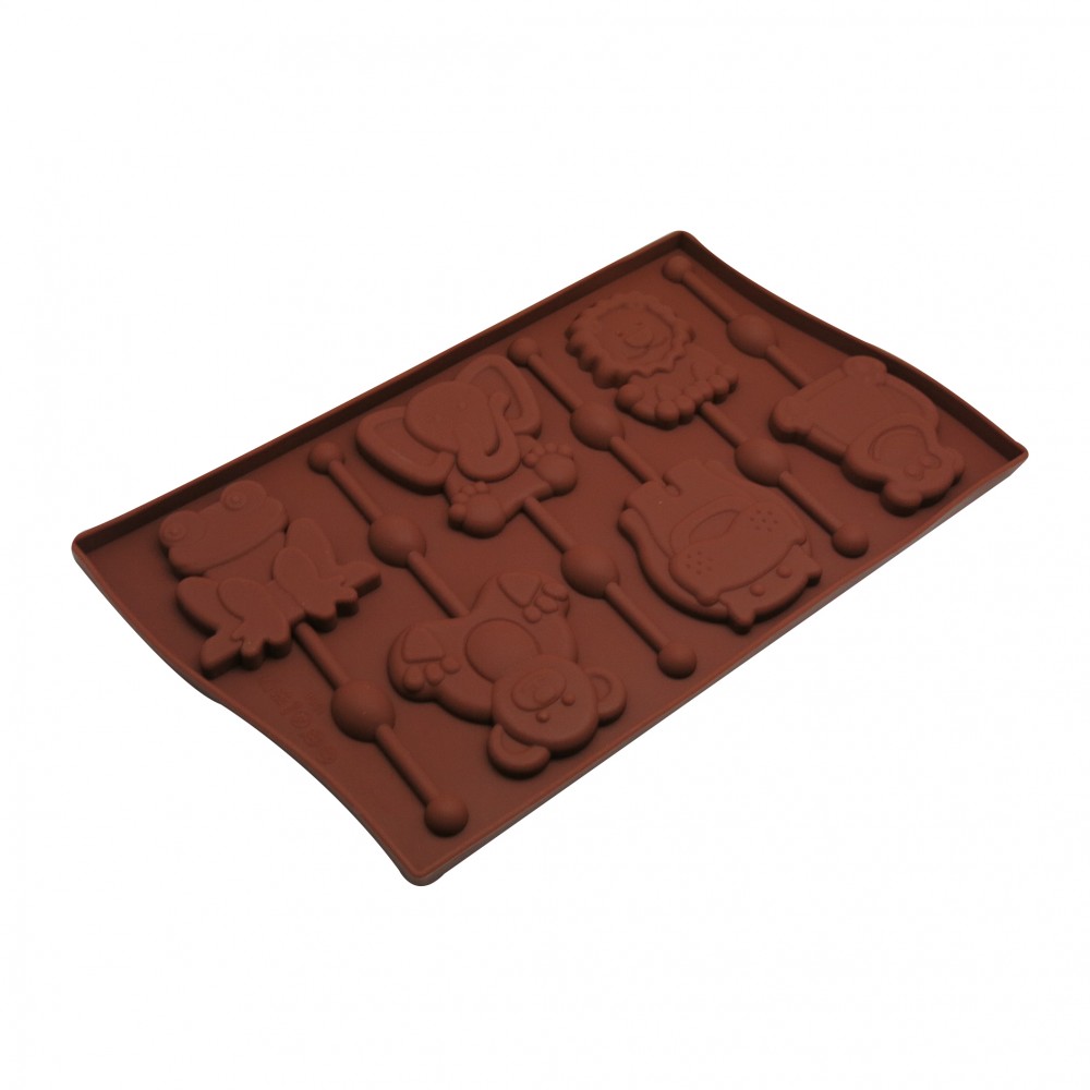Molde silicona chocolatina animalitos x 6