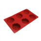 Molde silicona rosas x6