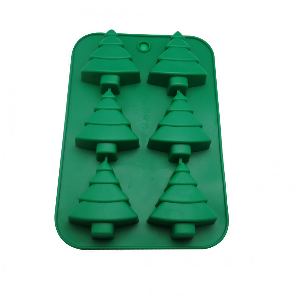 Molde silicona arbol navidad x 6