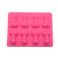 Molde silicona pene x8