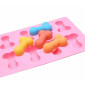 Molde silicona pene x8