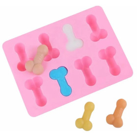 Molde silicona pene x8