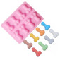 Molde silicona pene x8