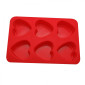 Molde silicona corazones x 6