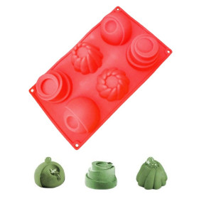 Molde silicona postre fancy x 6