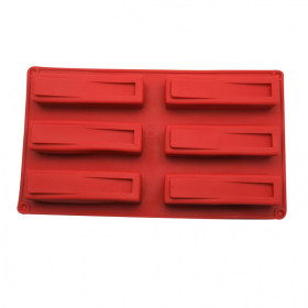 Molde silicona postre rectangular x 6