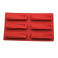 Molde silicona postre rectangular x 6