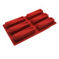 Molde silicona postre rectangular x 6