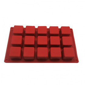 Molde silicona cuadritos x 15