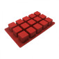 Molde silicona cuadritos x 15