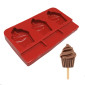Molde paleta cupcakes x 3 cav