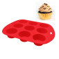 Molde silicona cupcake/Copitas Rizado x 9 cav