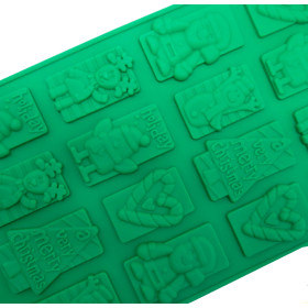 Molde silicona galleticas navideñas