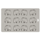 Molde silicona elefantes x 12 cav