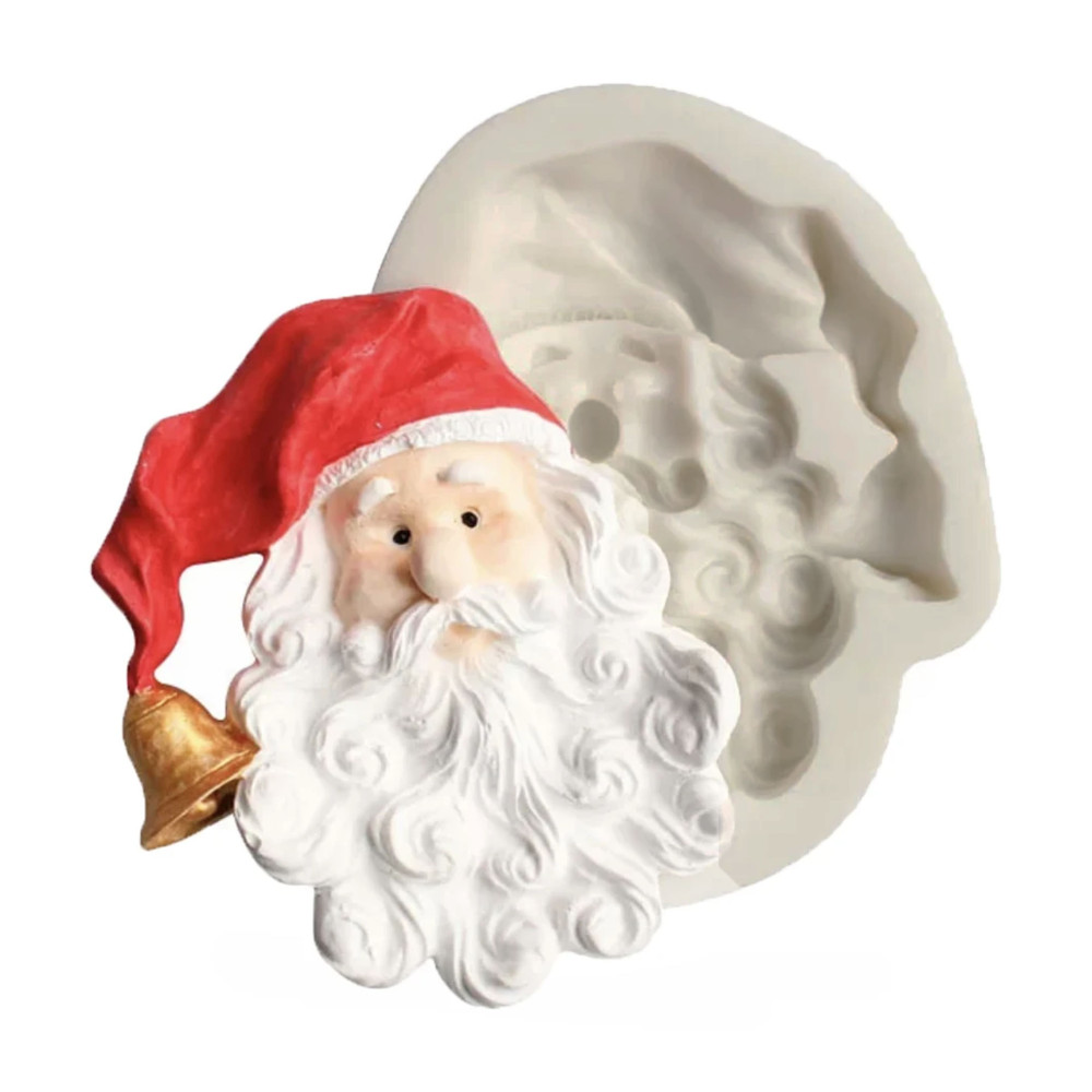 Molde silicona cara papa noel