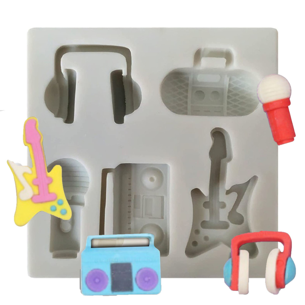 Molde silicona música x 5 Cav