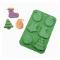 Molde silicona navidad variado x 6