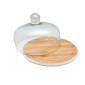 Mesa bamboo con tapa de vidrio