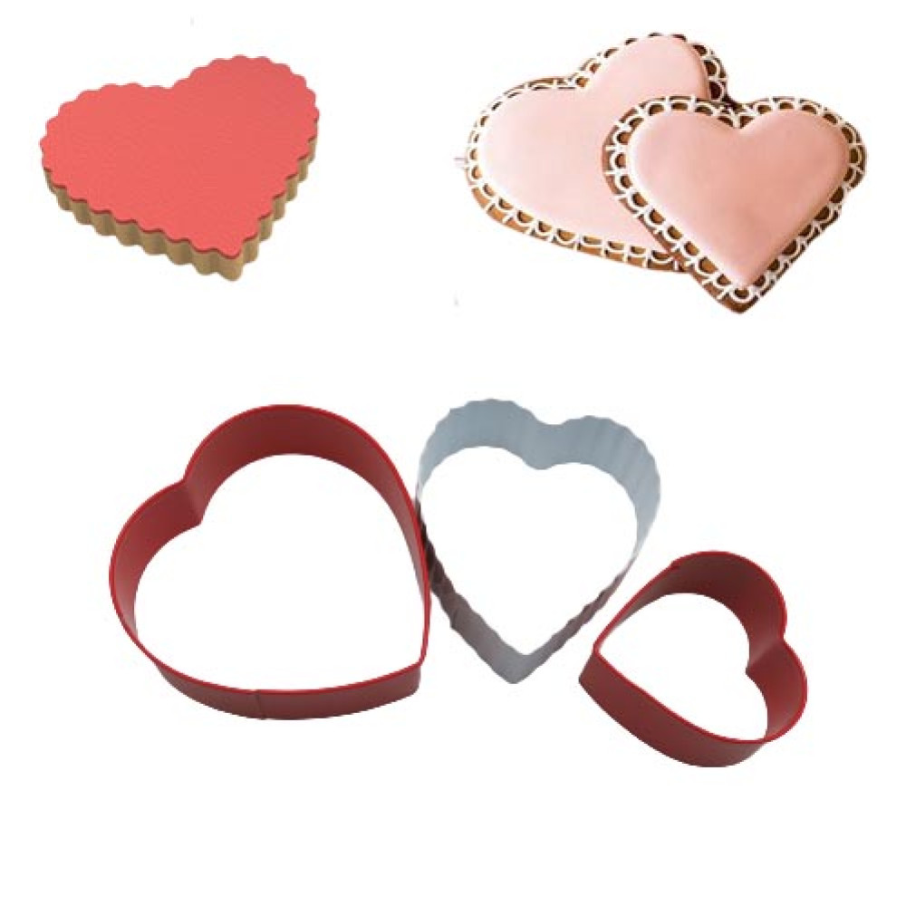 Set cortadores corazón x 3