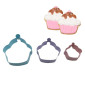 Cortadores cupcakes x 3