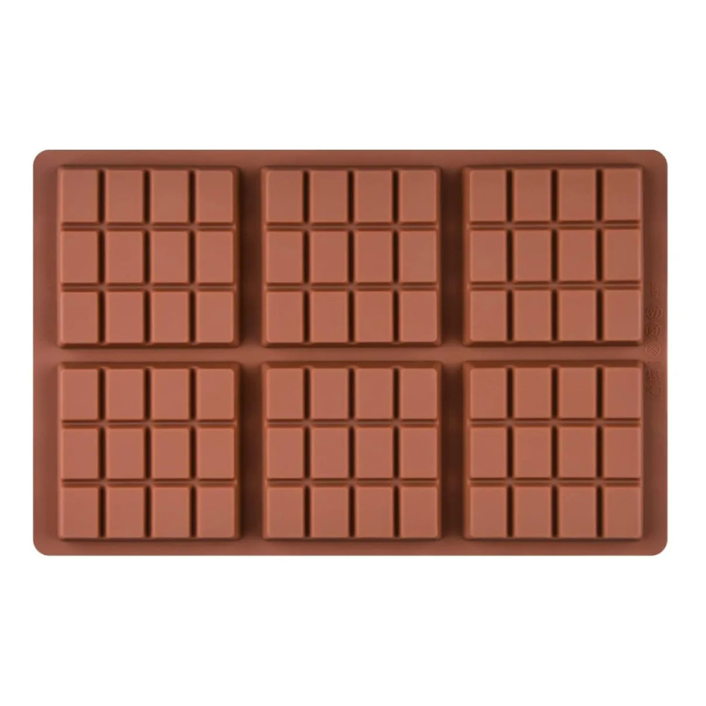 Molde chocolatina cuadritos x 6