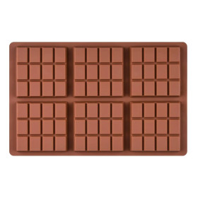 Molde chocolatina cuadritos x 6
