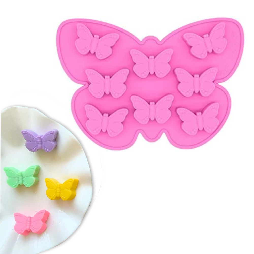Molde silicona mariposas x 8