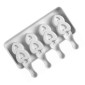 Molde paleta corazón doble x 4 cav